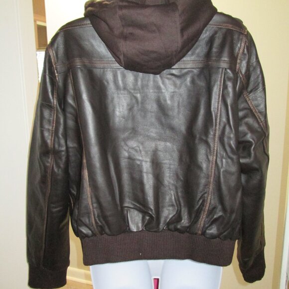 Distressed Style 100% Leather Bomber Jacket – New - Picture 11 of 14